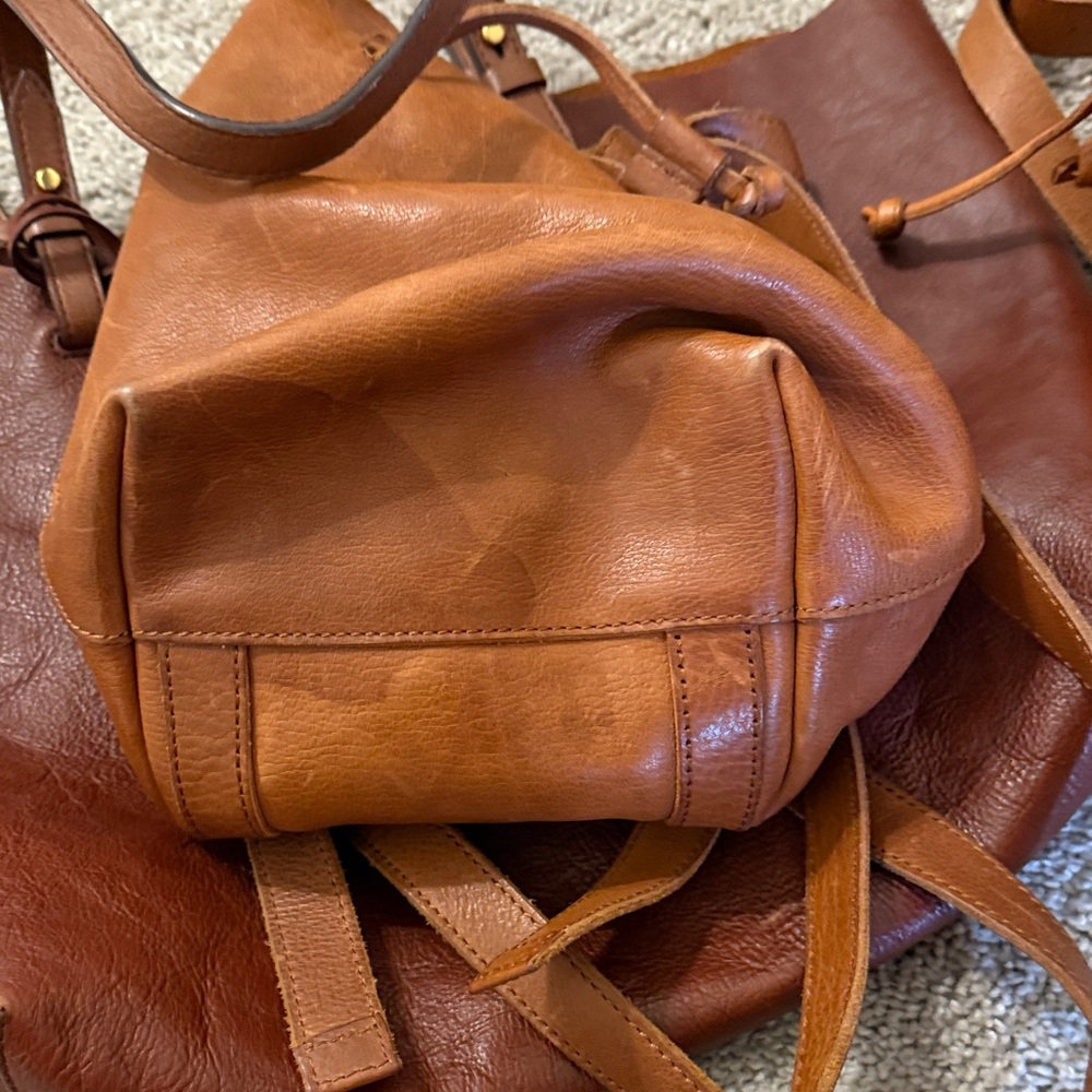 3 Brown Leather Women's Bag lot - Picture 6 of 6